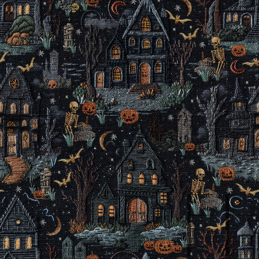 Haunted House Halloween embroidery raspberry Pattern