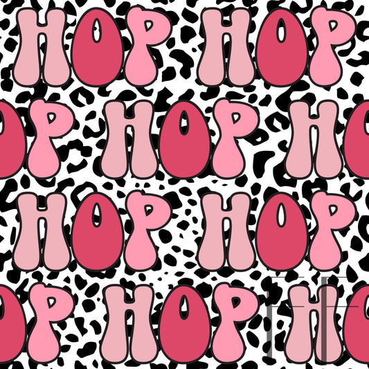 Pink Hop White Leopard Bg raspberry Pattern