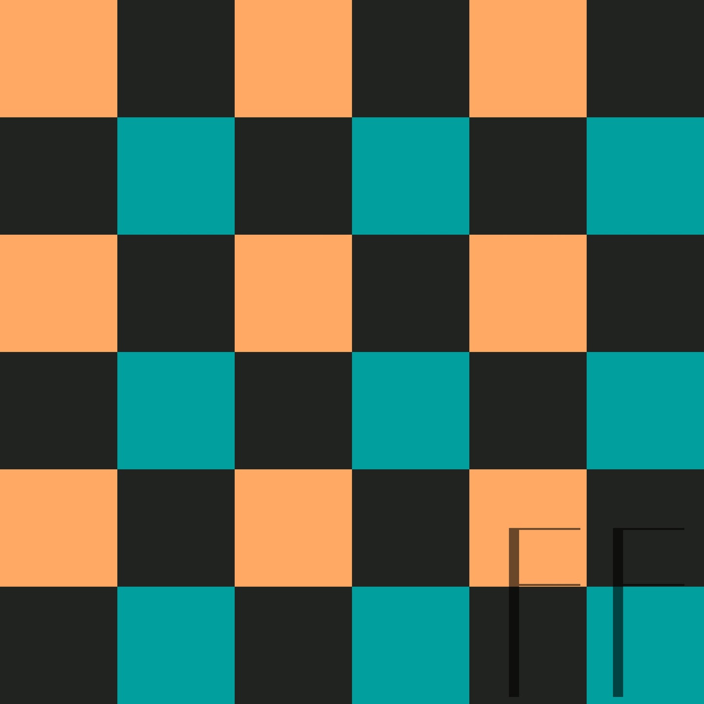 Green Orange Checker Raspberry Pattern