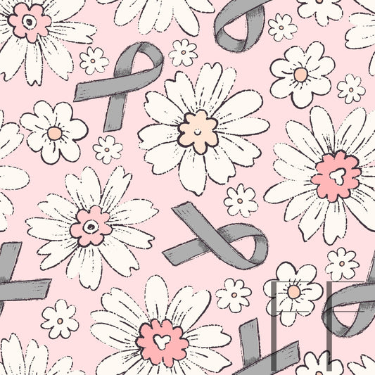 Grey Ribbon Pink BG Raspberry Pattern