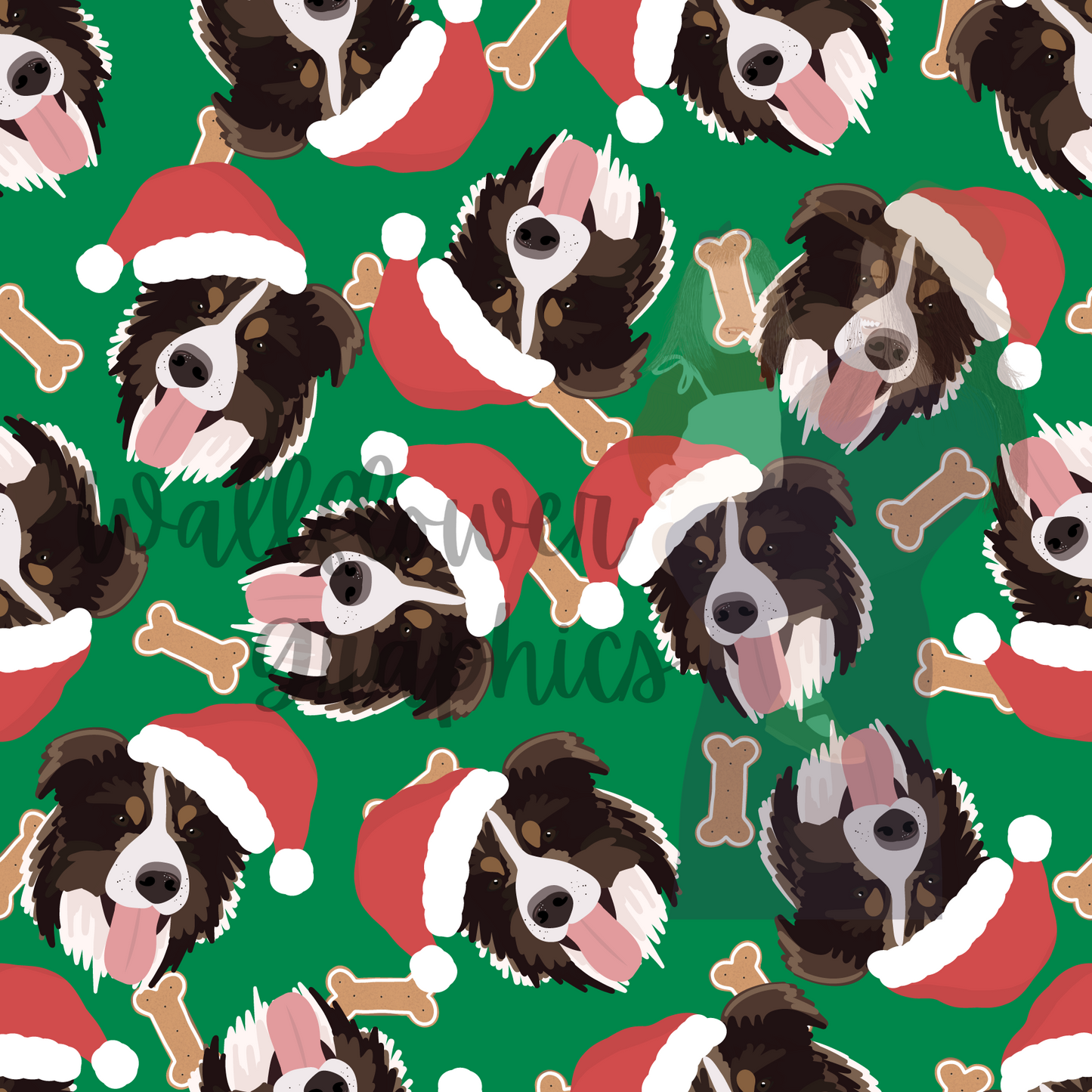 Christmas Australian Shepherd-Gingerbread Bone