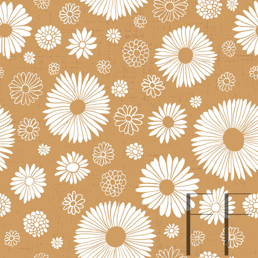 Daisy Do Light Copper Raspberry Pattern