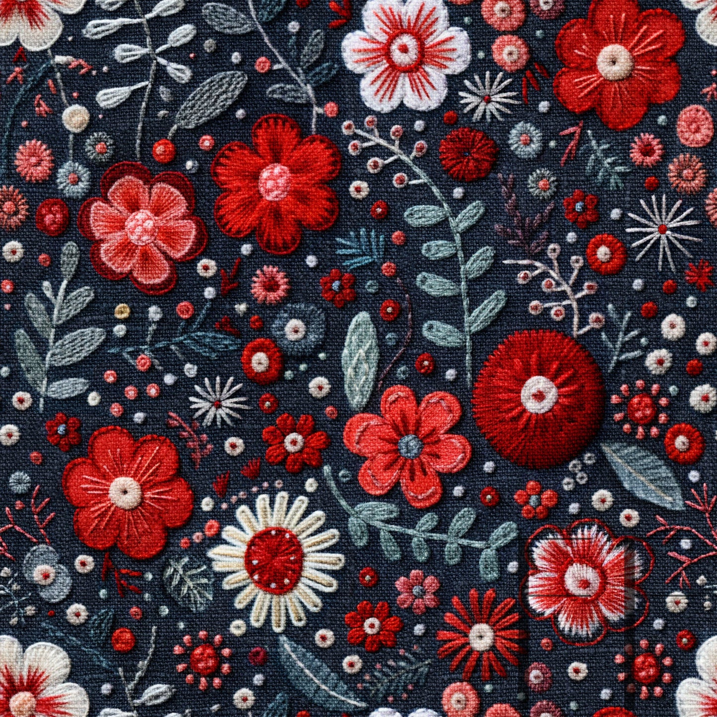 Americana Red White Blue raspberry Pattern