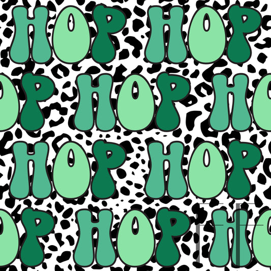 Green Hop White Leopard BG raspberry Pattern