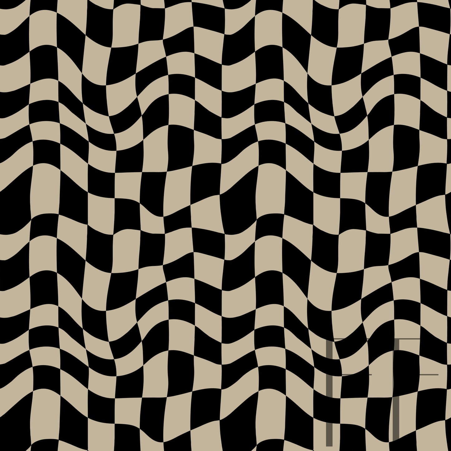 Beige Distorted Checker Raspberry Pattern