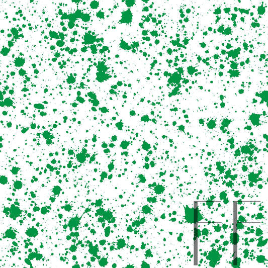 Green Splatter Raspberry Pattern