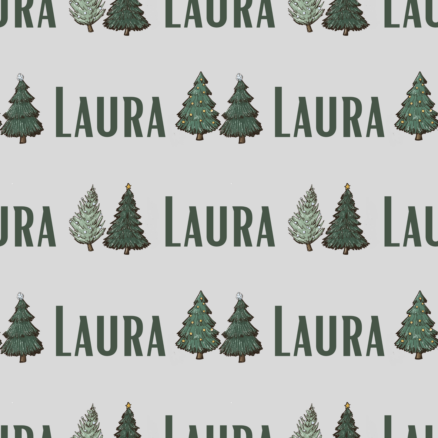 Christmas Trees on grey