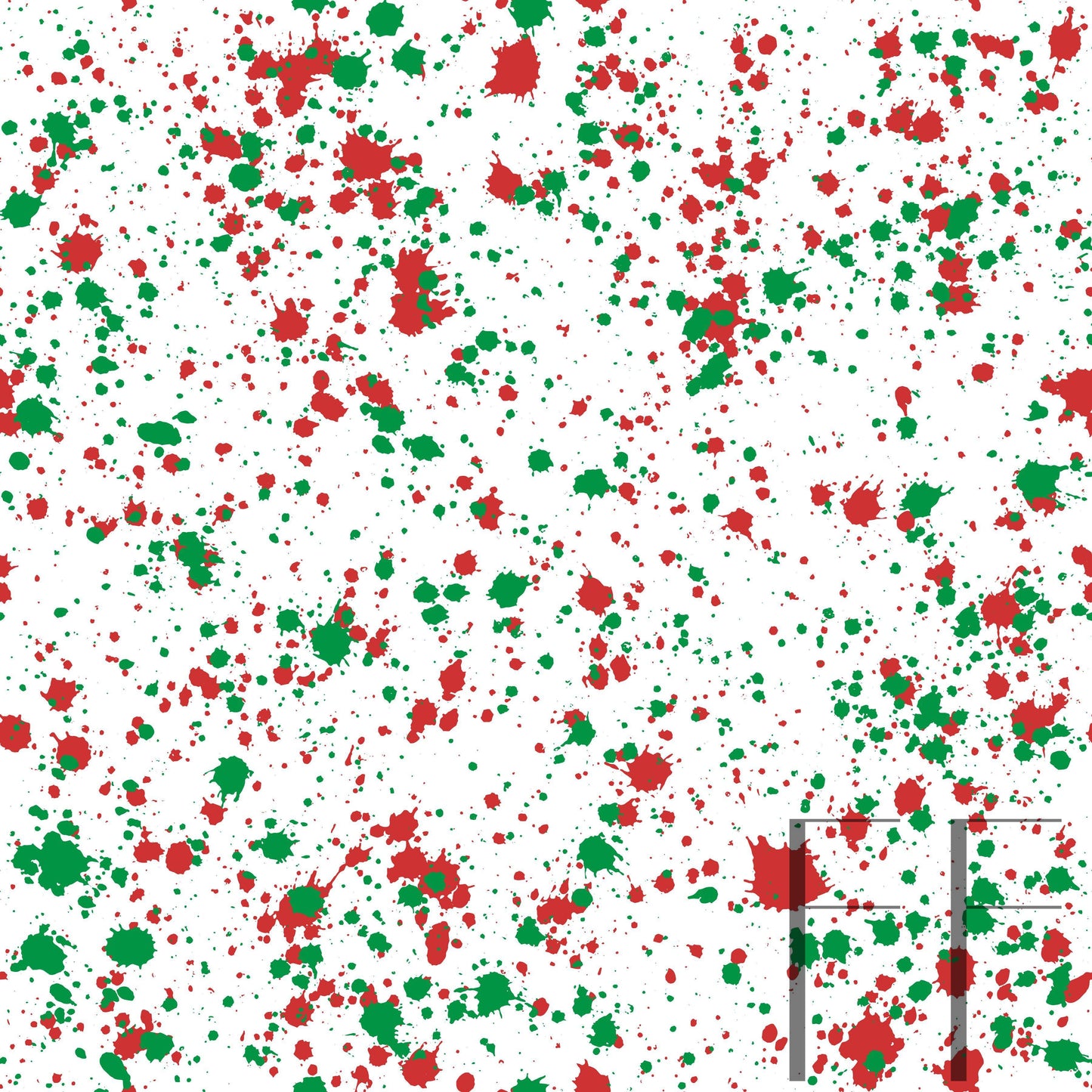 Green and Red Splatter raspberry Pattern