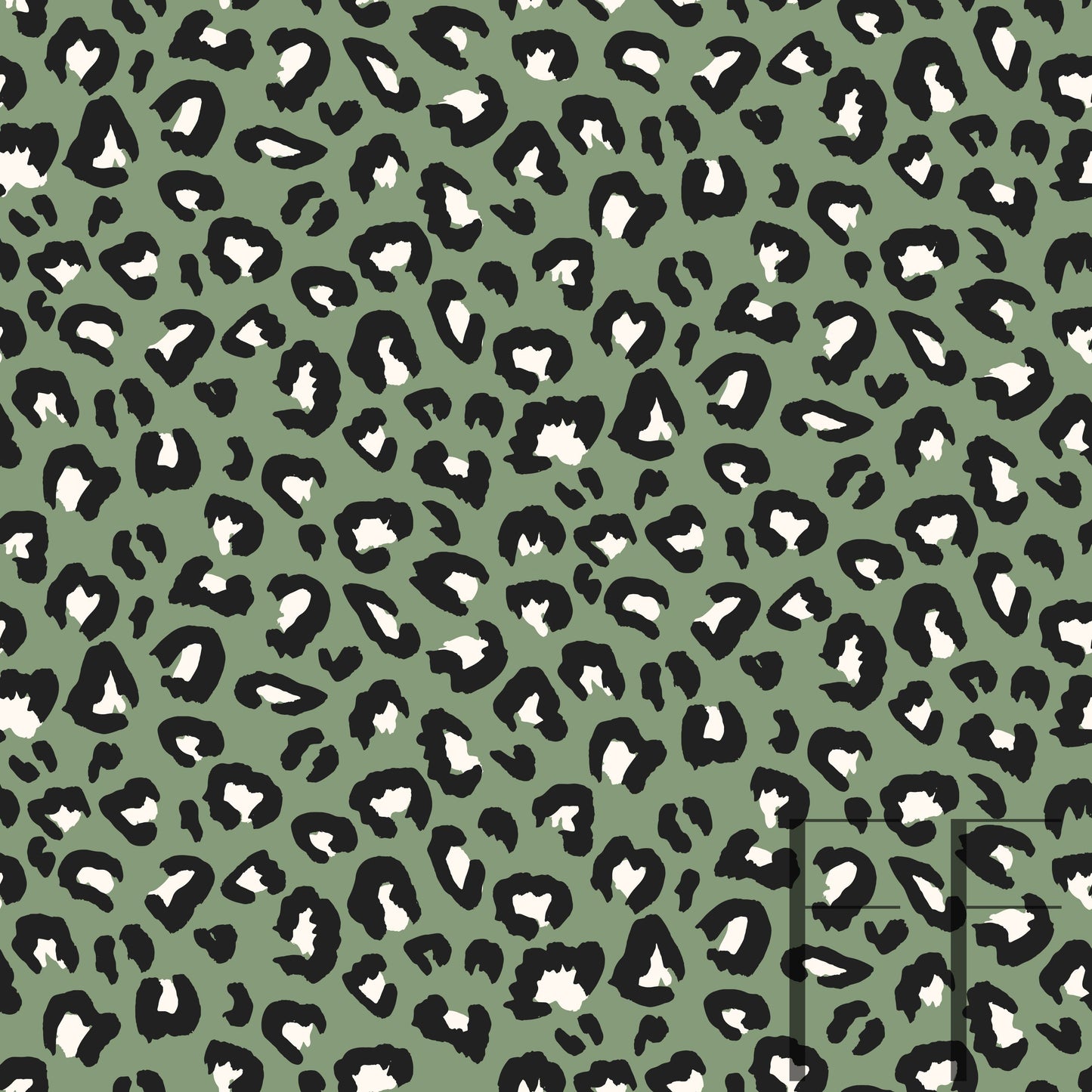 Holiday Leopard Muted green Rasbery Pattern