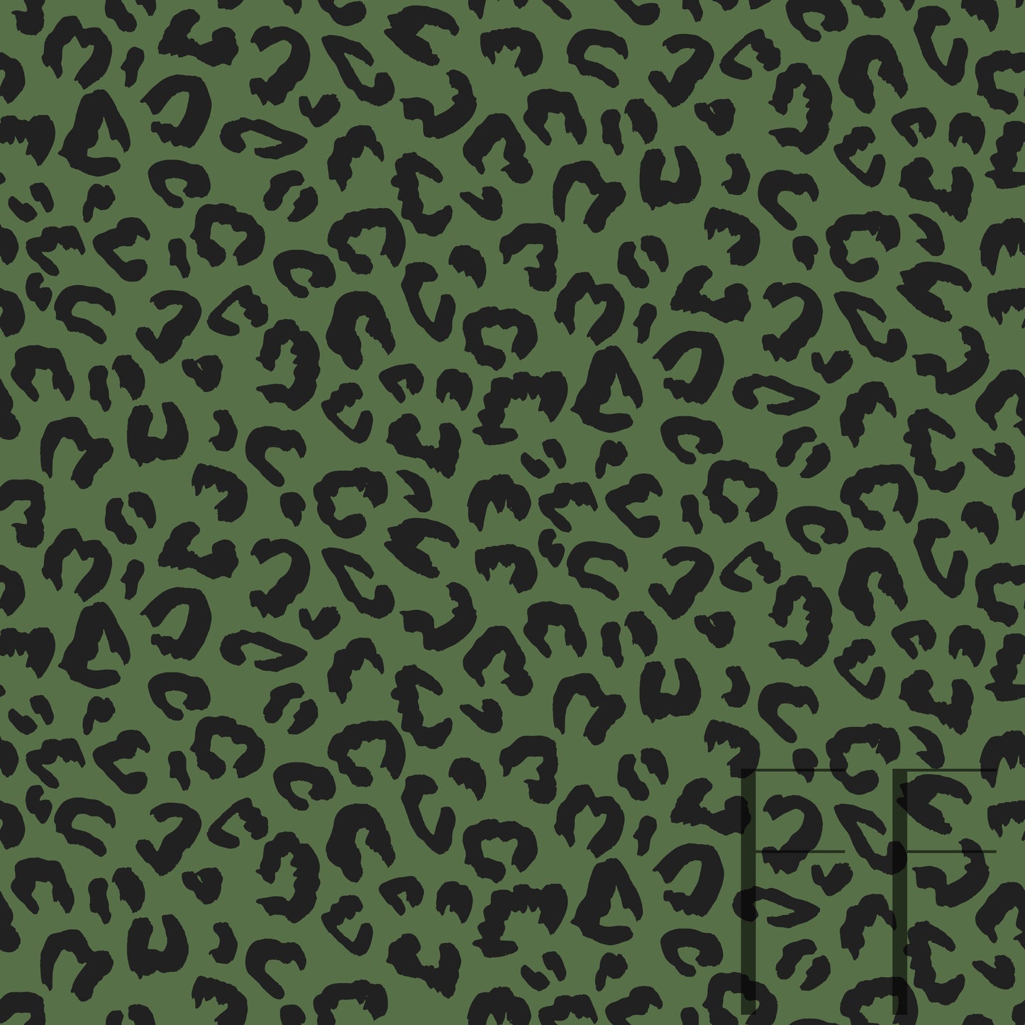 Leopard Dark Warm Green raspberry Pattern