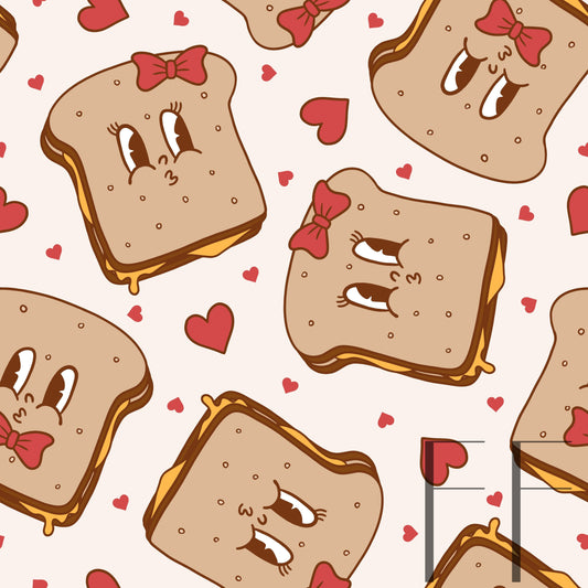 Grilled Cheese Valentine Beige BG raspberry pattern