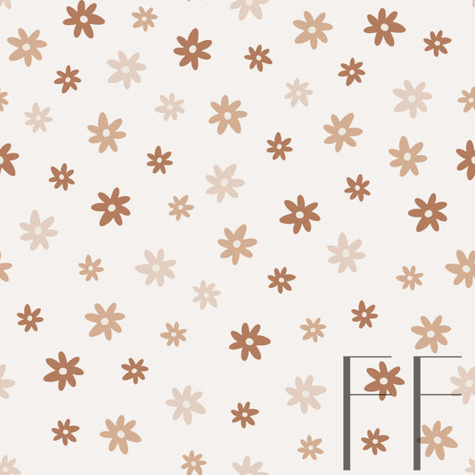 Sweet Floral Coordinate beige Raspberry Pattern