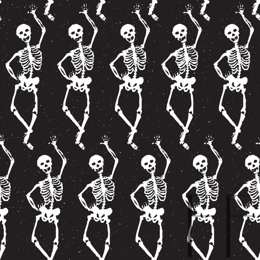 Dancing Skeletons Black raspberry Pattern