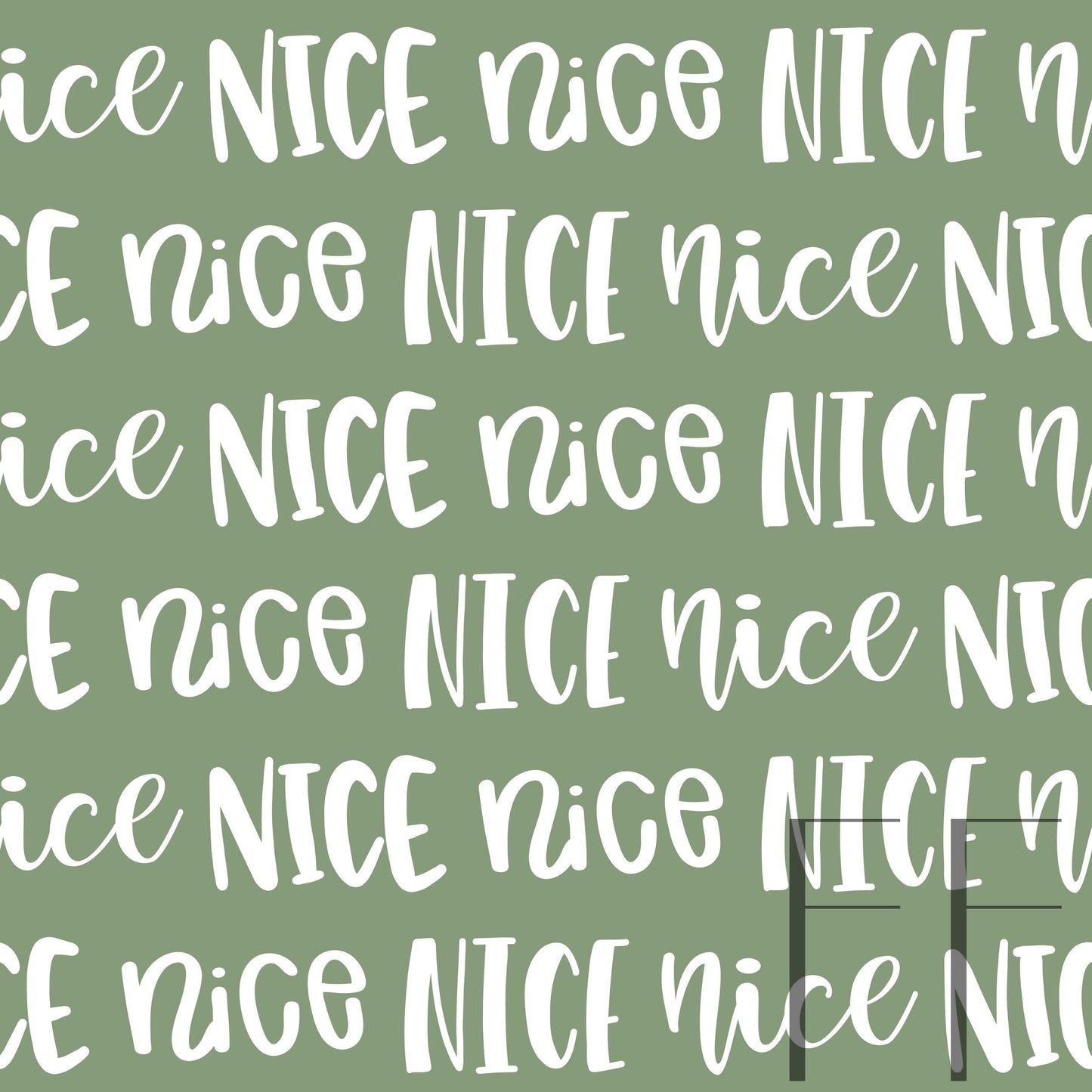 Nice Typography Mid Warm green raspberry Pattern