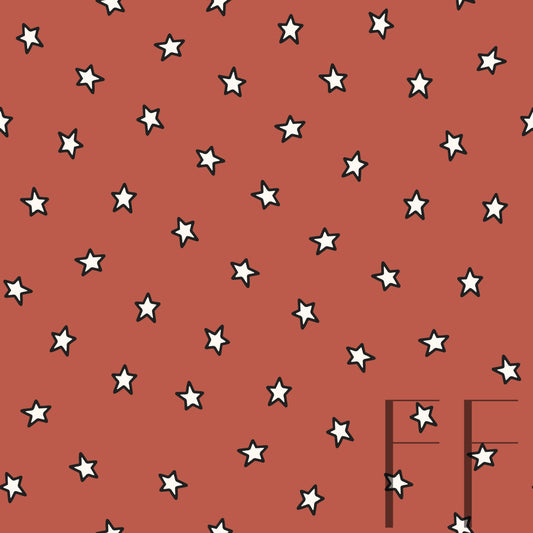 Christmas Stars Red raspberry pattern