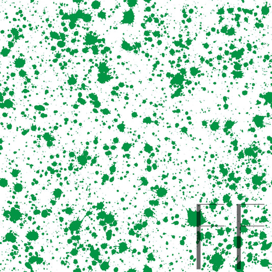 Green Splatter Raspberry Pattern