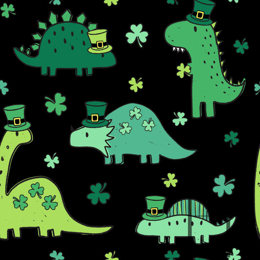 Lucky Irish Dinosaurs Black BG