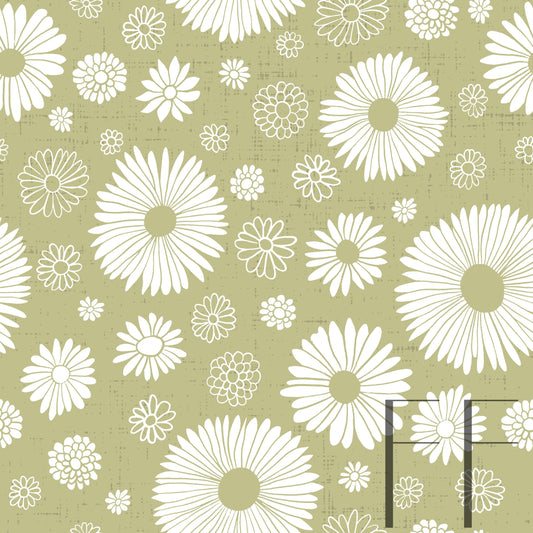 Daisy Do Light Sage Raspberry Pattern