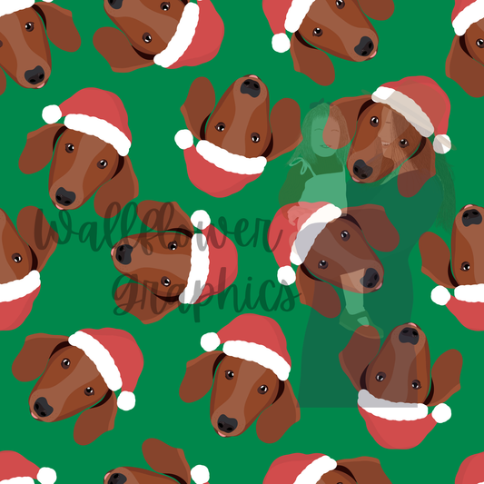 Christmas Dachshund-Solid