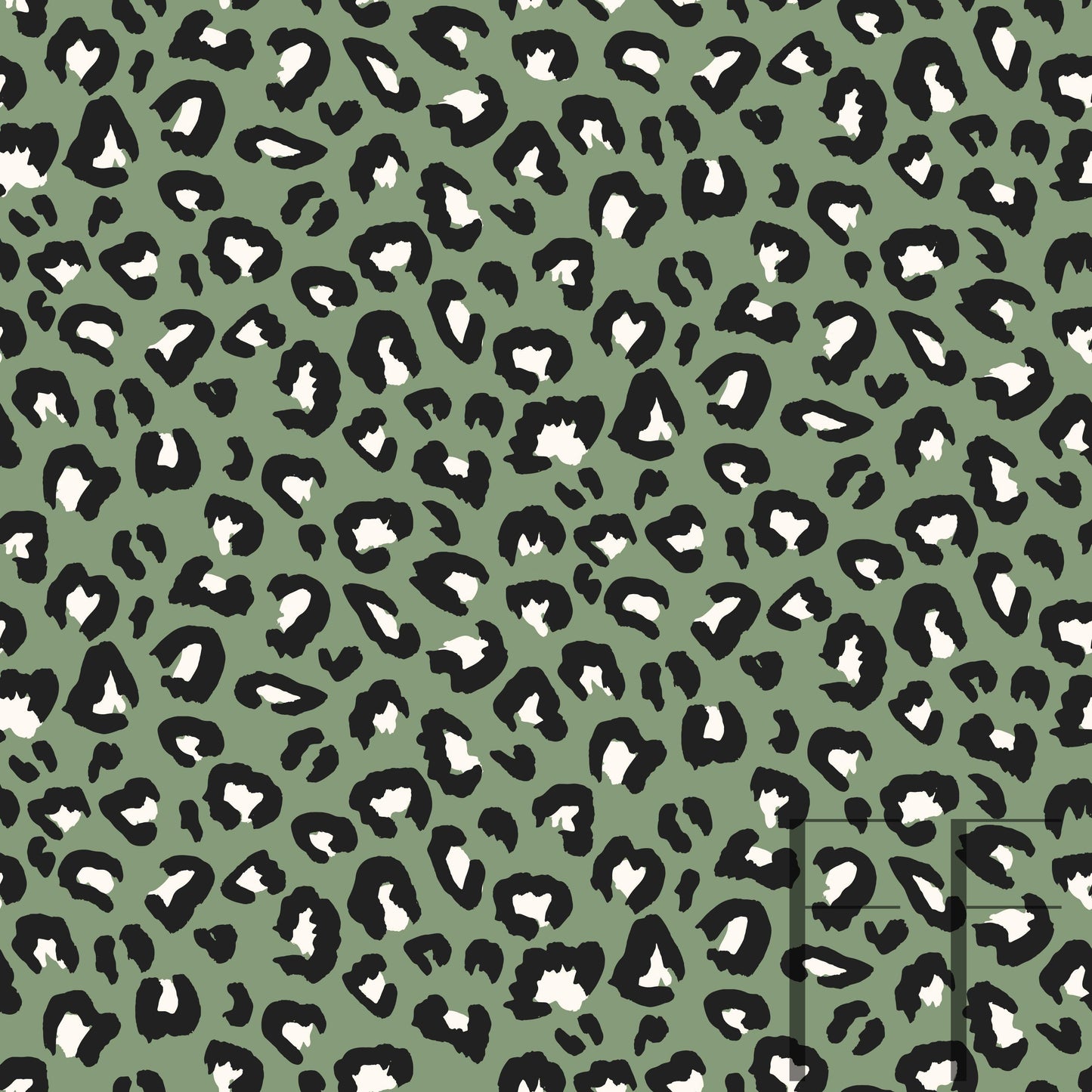 Holiday Leopard Muted green raspberry Pattern.