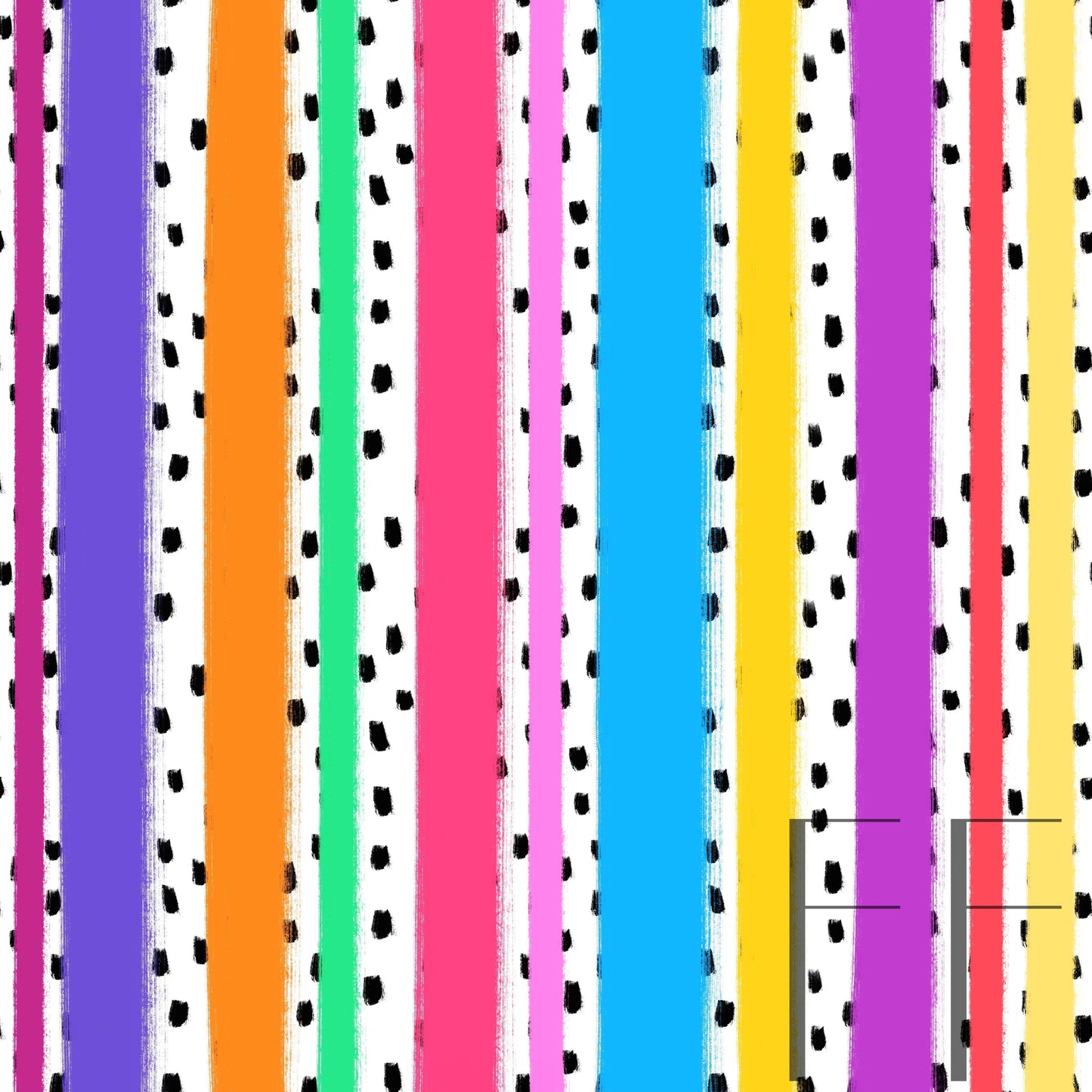 Painted Rainbow Stripes raspberry pattern