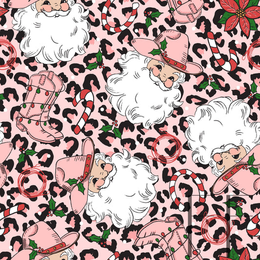 Cowboy Santa Fair Skin pink leopard raspberry Pattern