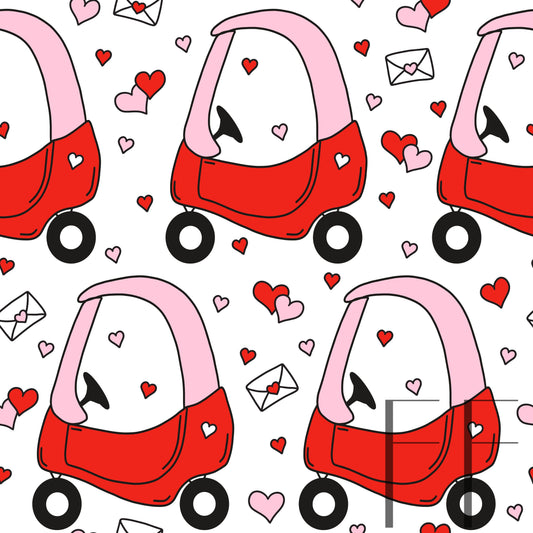 Valentine Cozy Coupe Pink Red White BG raspberry pattern