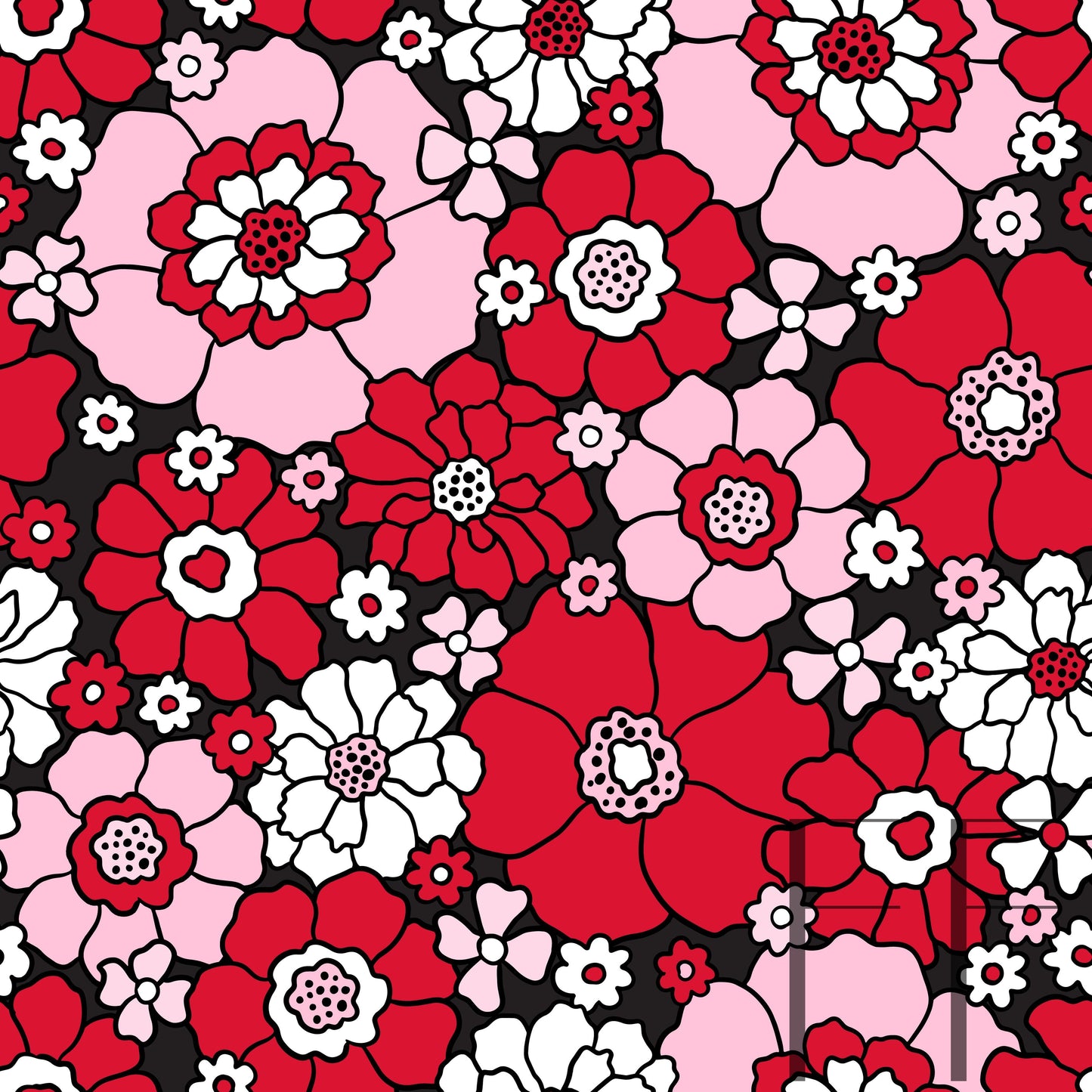 Valentine Floral Raspberry Pattern raspberry pattern