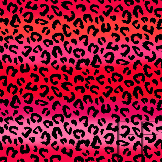 Ombre Valentine Leopard raspberry pattern