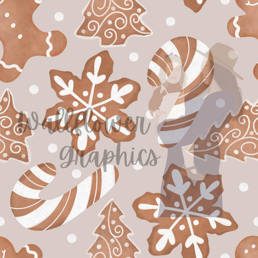 Watercolor Gingerbread-Neutral