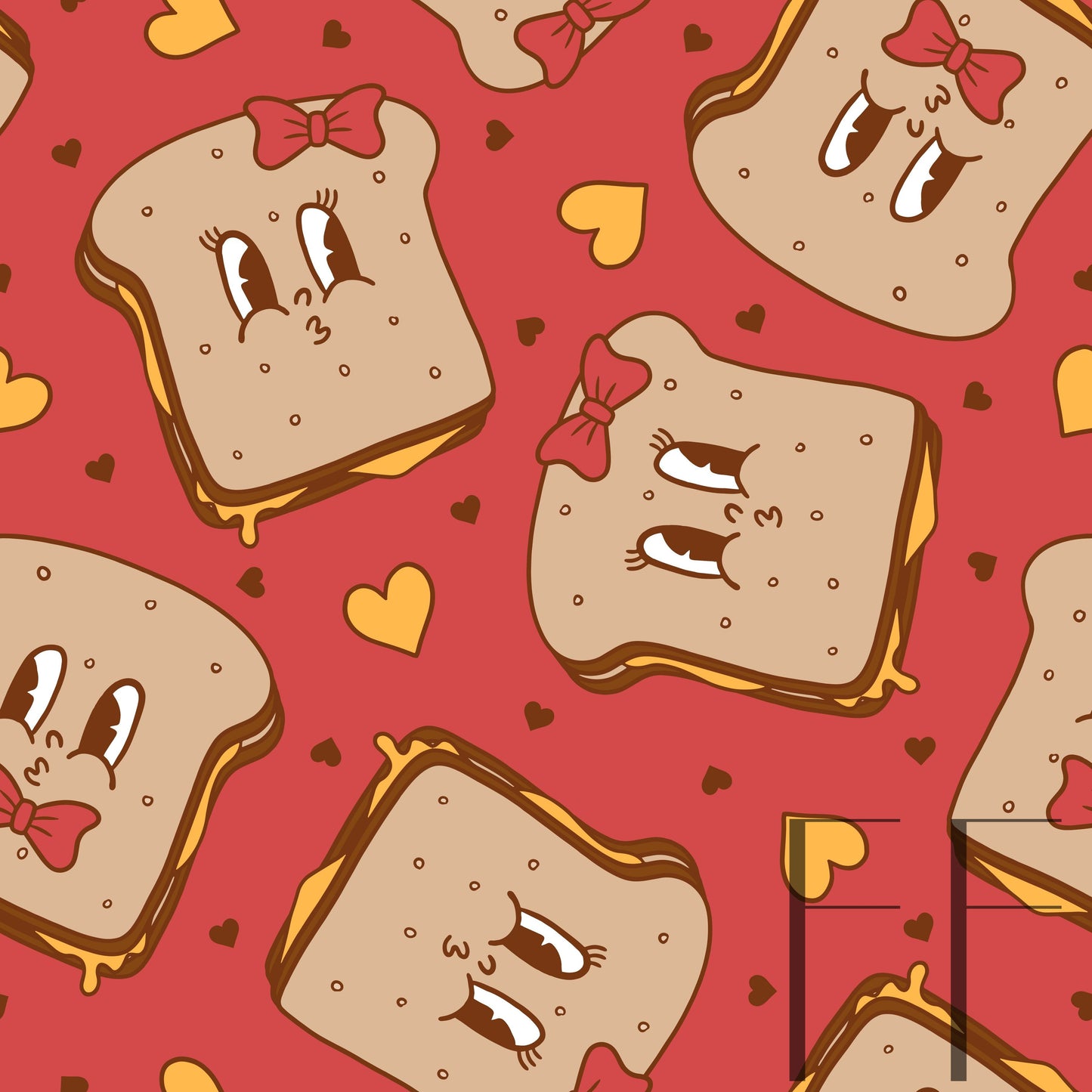 Grilled Cheese Valentine Red BG raspberry pattern