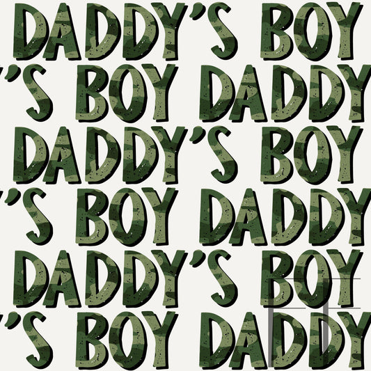 Daddys Boy Camo Beige Bg raspberry Pattern