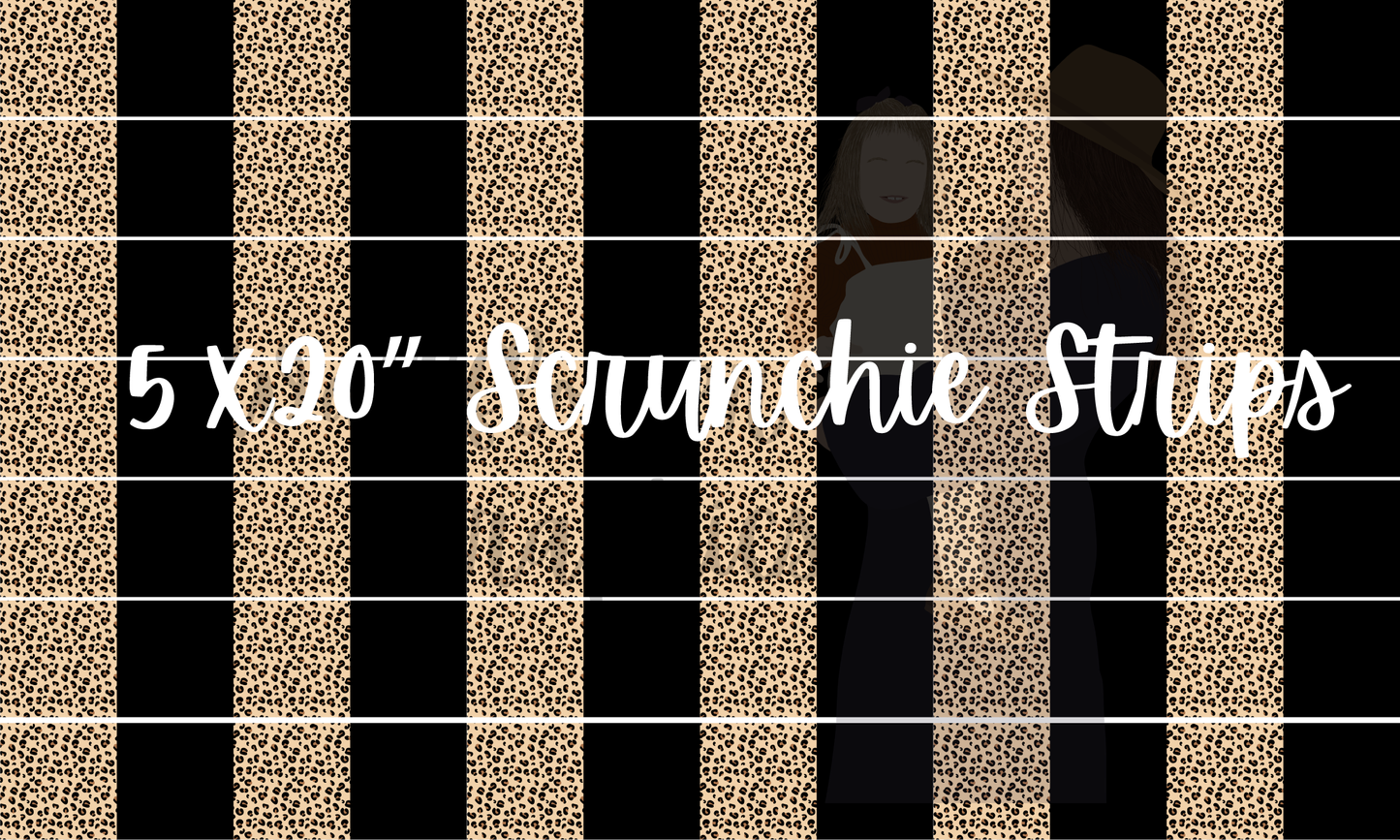 Black-Leopard 5x20 Scrunchie Yard