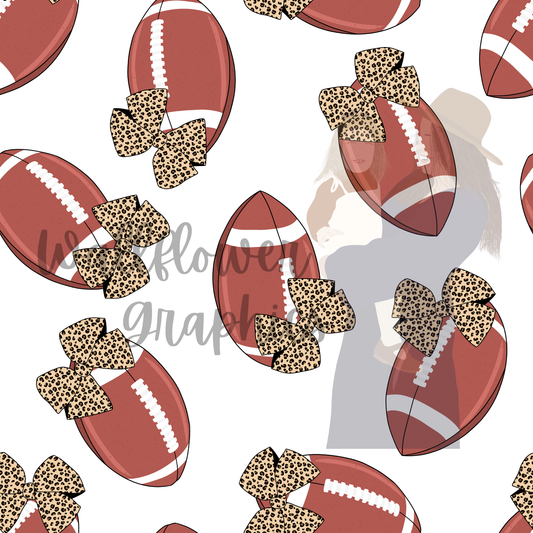 Football leopard bow