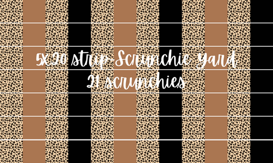 Brown-Black-Leopard 5x20 Scrunchie Yard