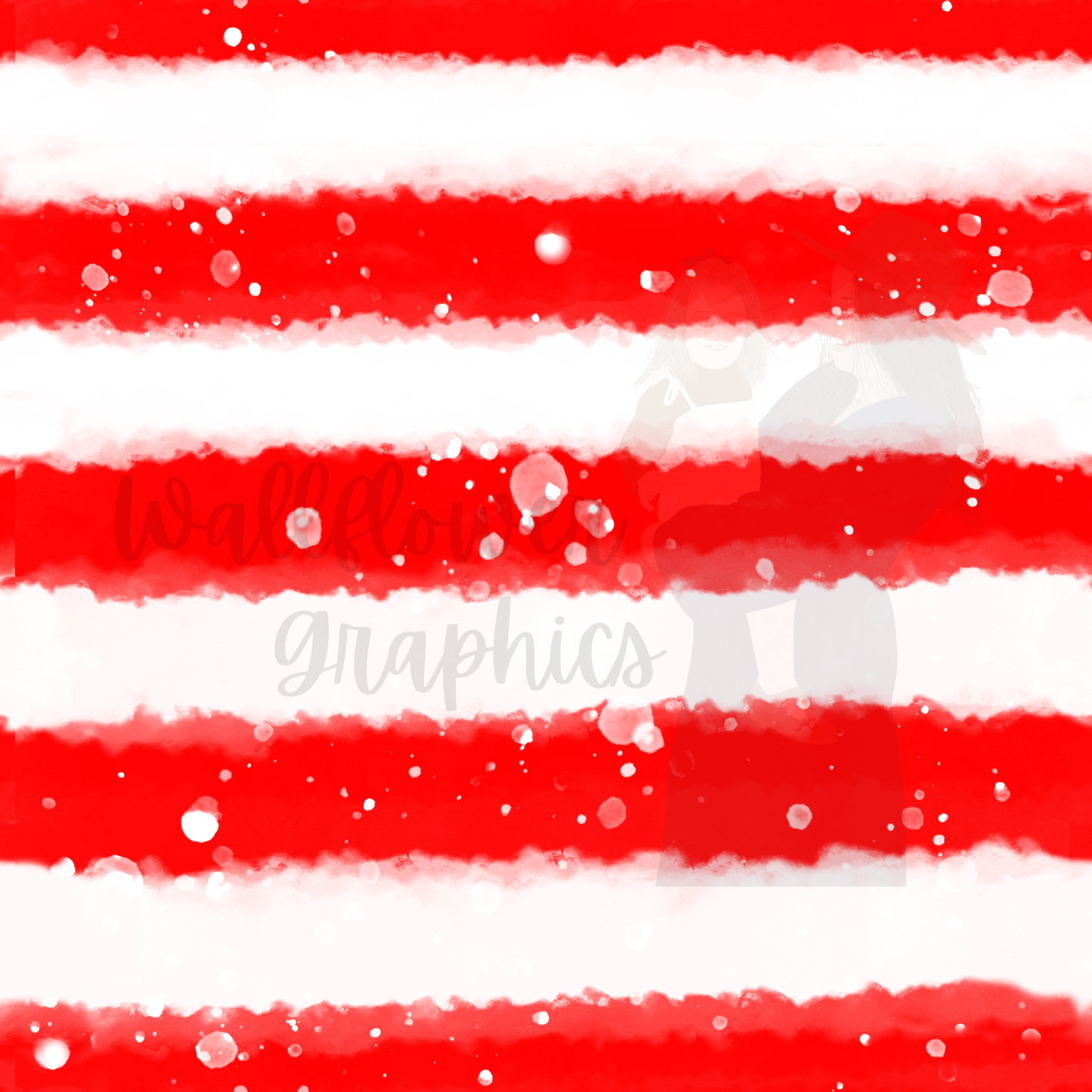 Red and White Splatter Stripes