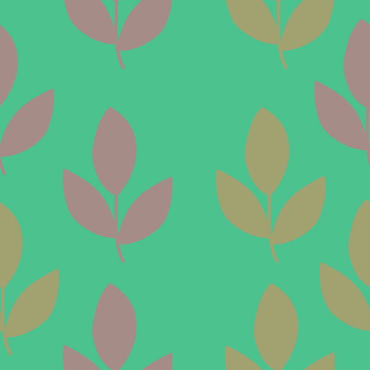 Green, Pink Leaves