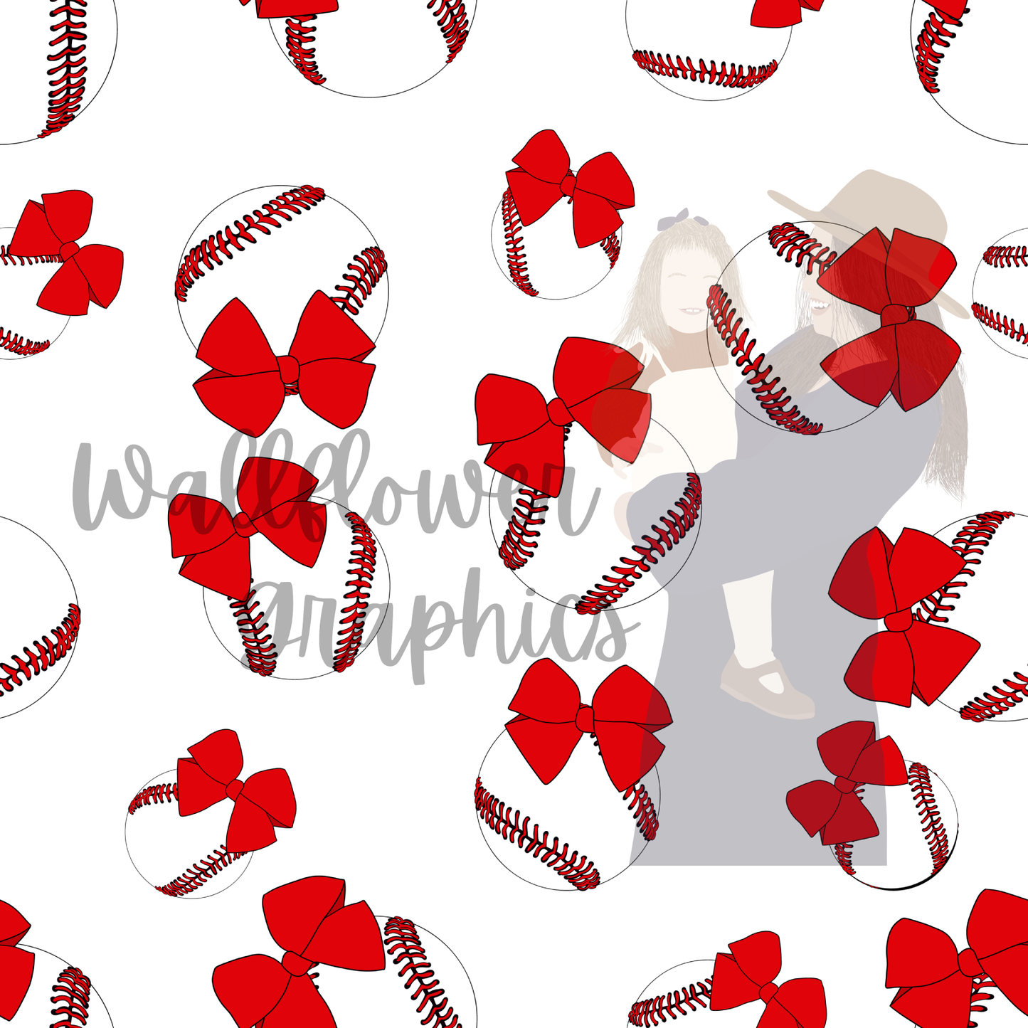 Baseballs red bows