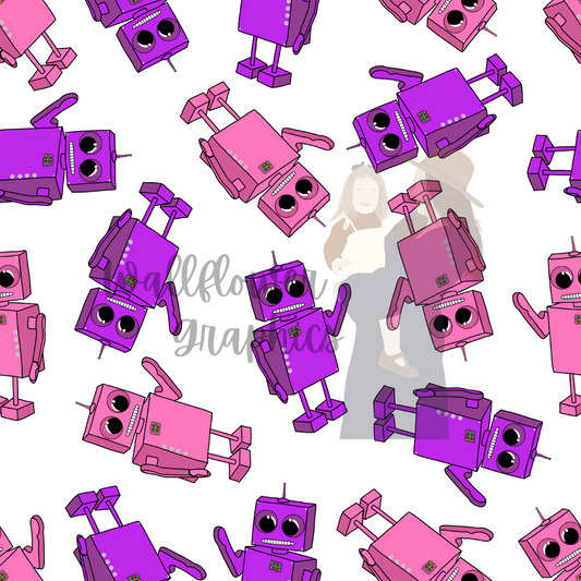 Purple pink robots