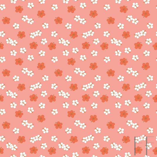 Mauve, white floral