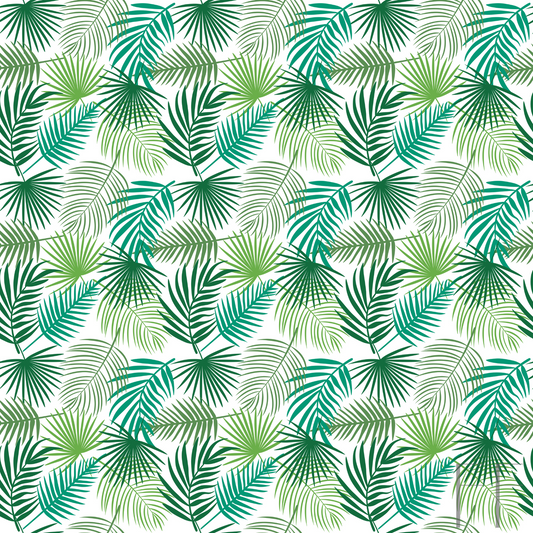 Tropical green leaves