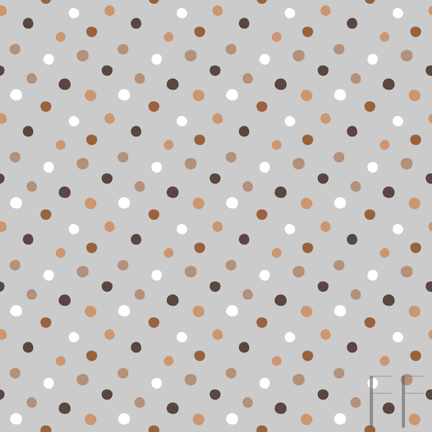 White Coffee Bean Polka dot