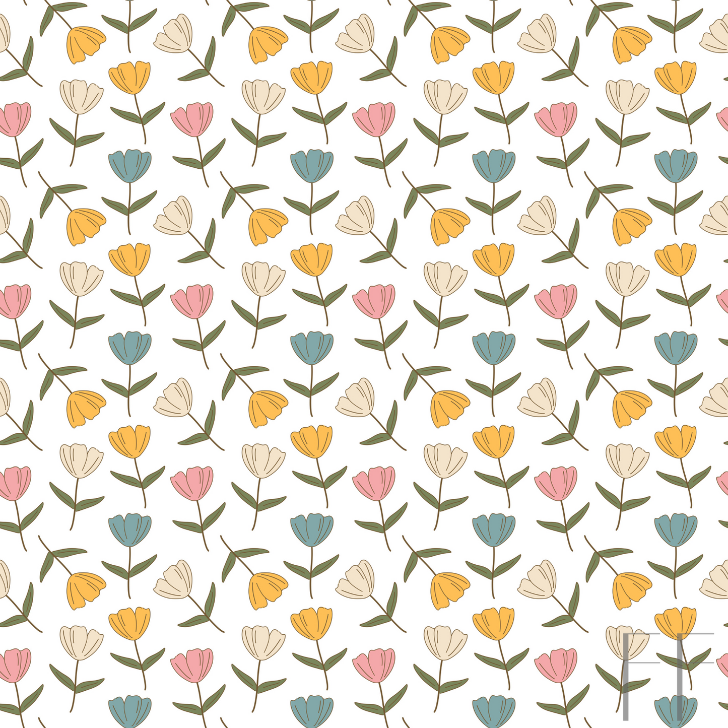 Yellow Pastel floral