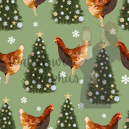 Chicken and trees