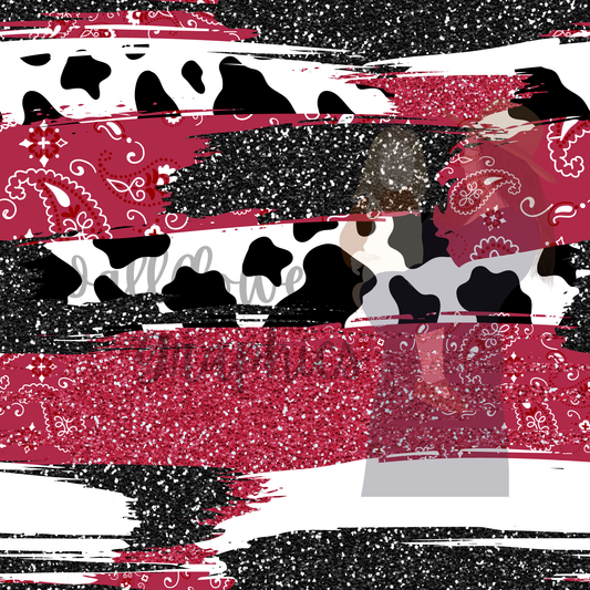 Cow Paisley Brushstroke