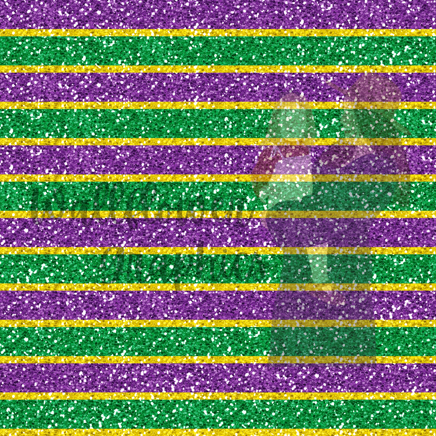 Mardi Gras Glitter Stripes