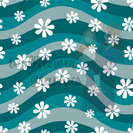 Blue daisy wave