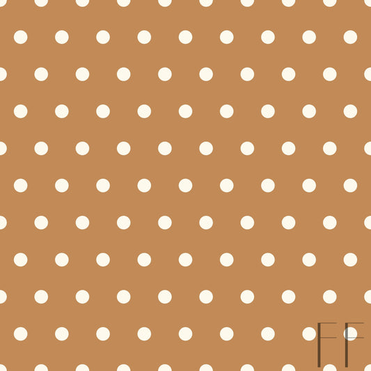 Orange Cream Small Polka Dot