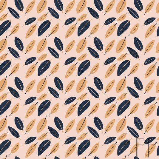 Leaves on pink