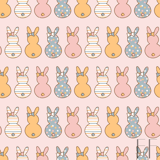 Spring bunnies on pink